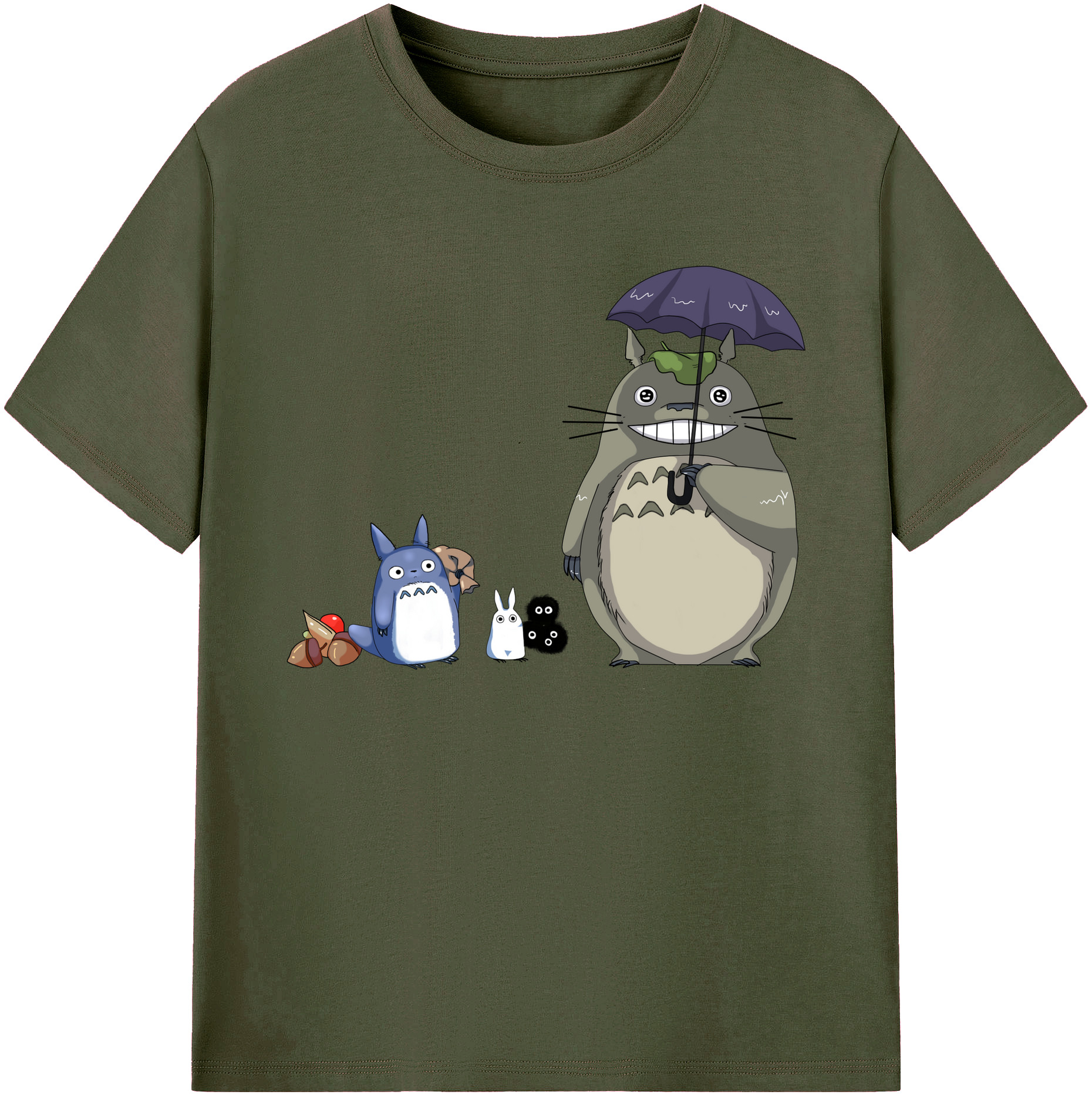 （画像用） となりのトトロ 草壁メイ 草壁サツキ My Neighbor Totoro Satsuki Kusakabe Mei Kusakabe 綿100％ メンズ半袖Tシャツ｜肌触りやわらか＆通気性